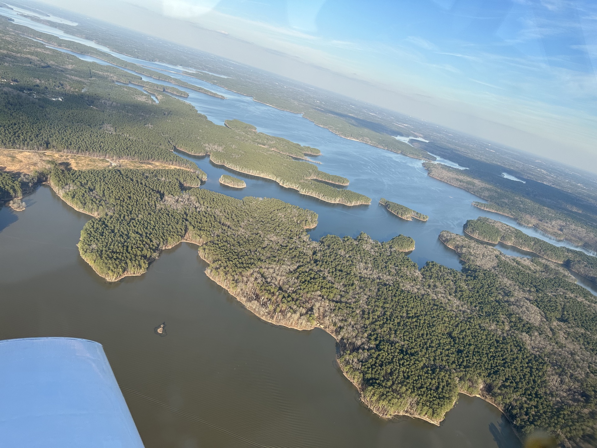View of Jordan Lake from the air