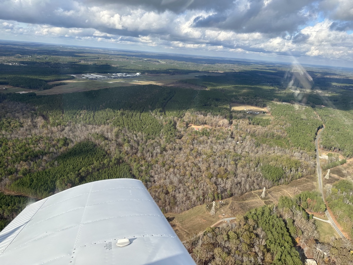 Aerial view at Sanford-Lee County Airport