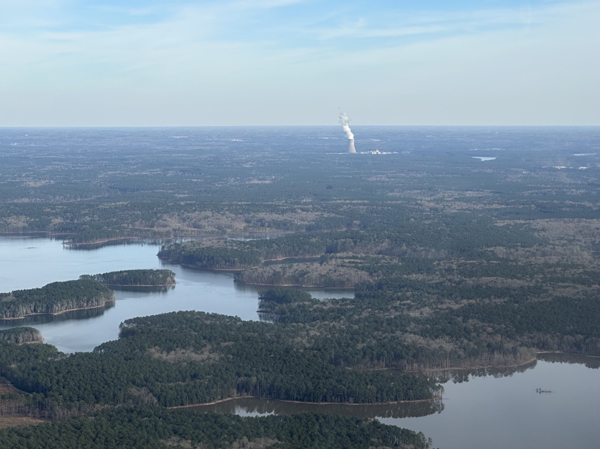 Aerial view of a nuclear plant