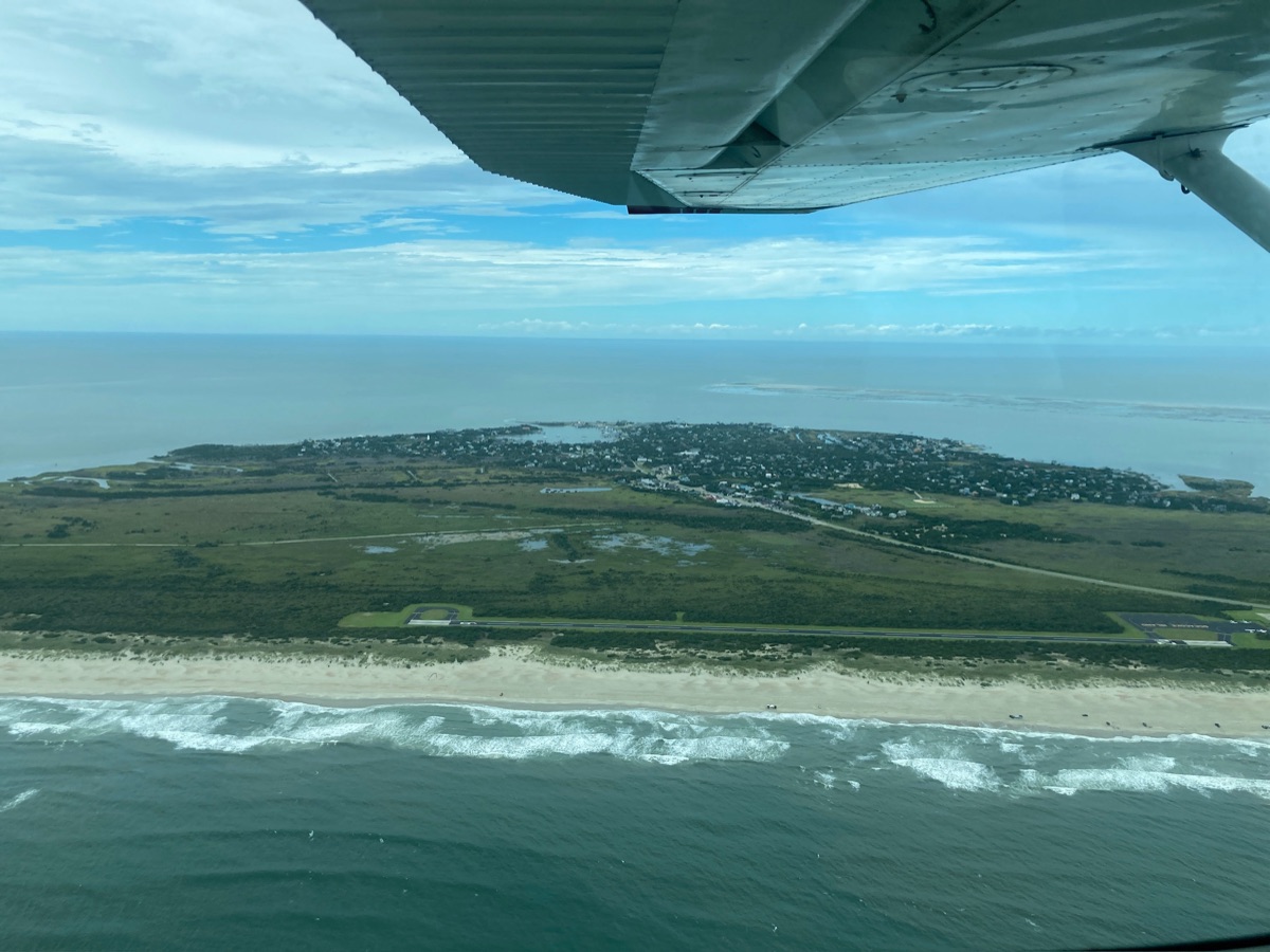 Aerial view of Ocracoke Island