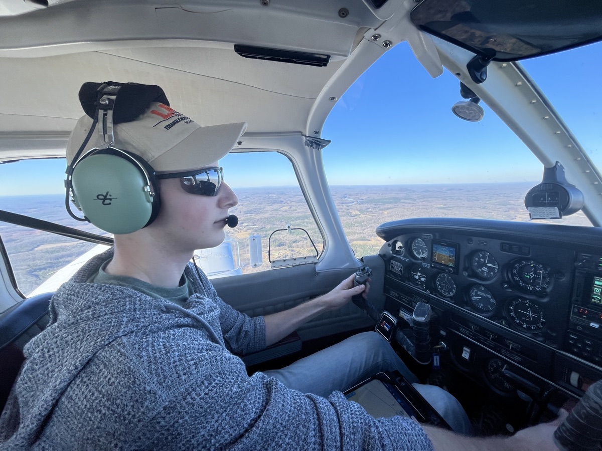 Cockpit view while cruising