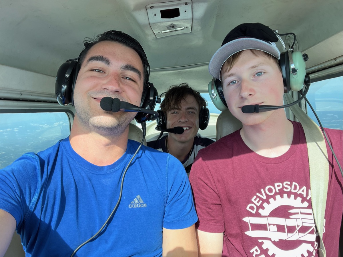 Cockpit view of group
