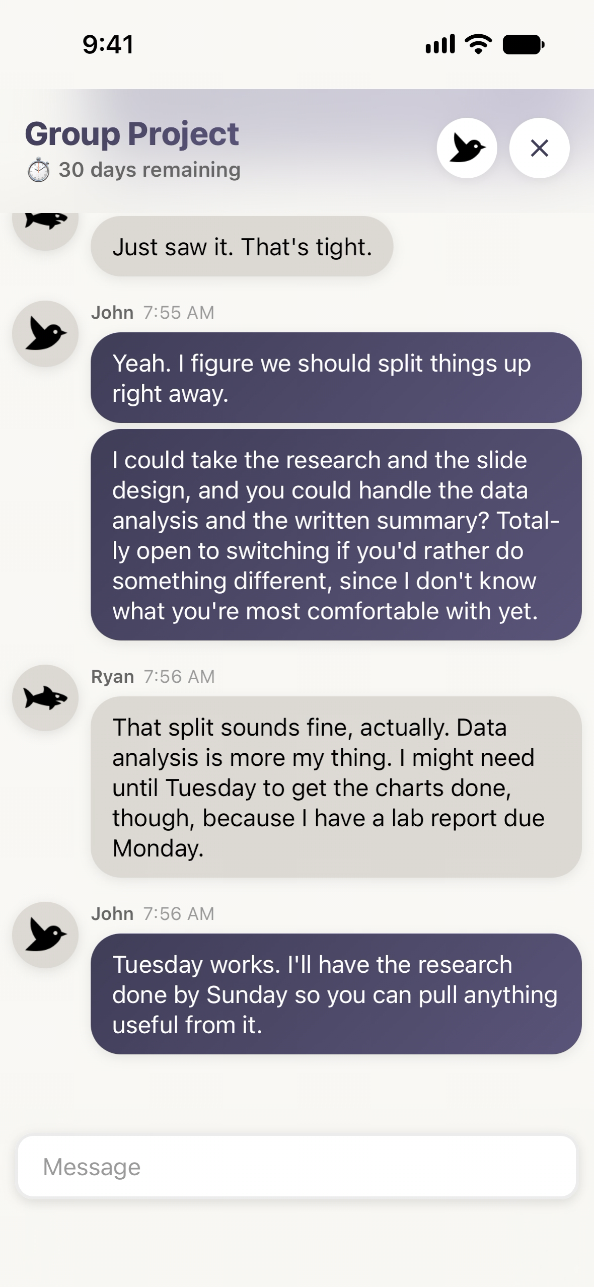 OneTimeChat on a phone