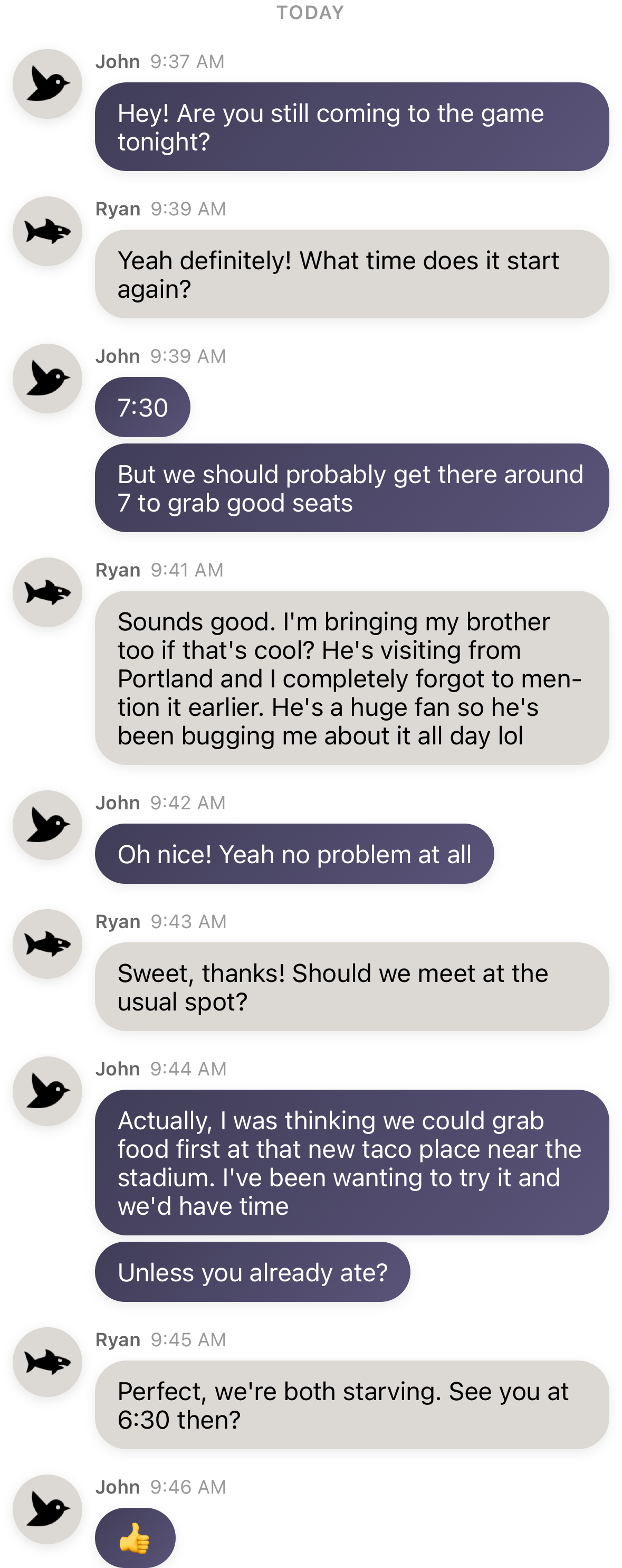 OneTimeChat interface